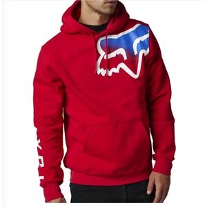 Fox Racing Red Hoodie Fox Head Men's M Punk Dirtbike Y2k 2000s Grunge Biker Logo